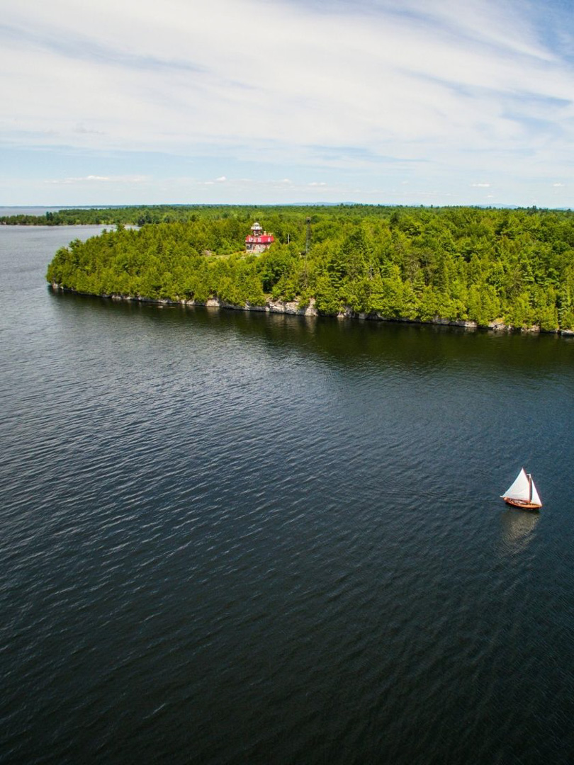 Valcour Island and Bluff Point Lighthouse, Lake Champlain, NY