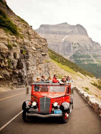 Red Bus, Glacier Country, Montana