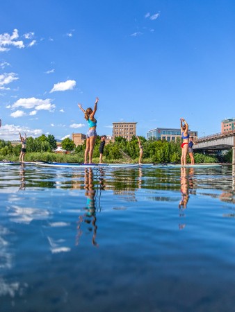 Paddle Boarding, Clark Fork River in downtown Missoula, Montana